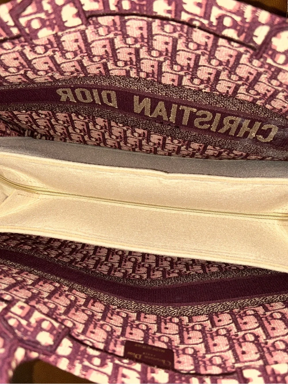 Dior Brown and Beige Monogram Tote Bag